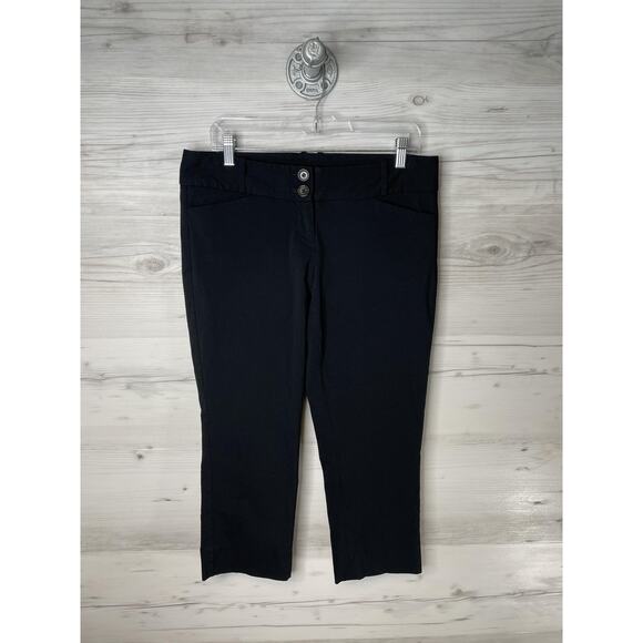 The Limited Capri Pants Womens 8 Black Exact Stretch Cropped Dress Work Career - Picture 1 of 14